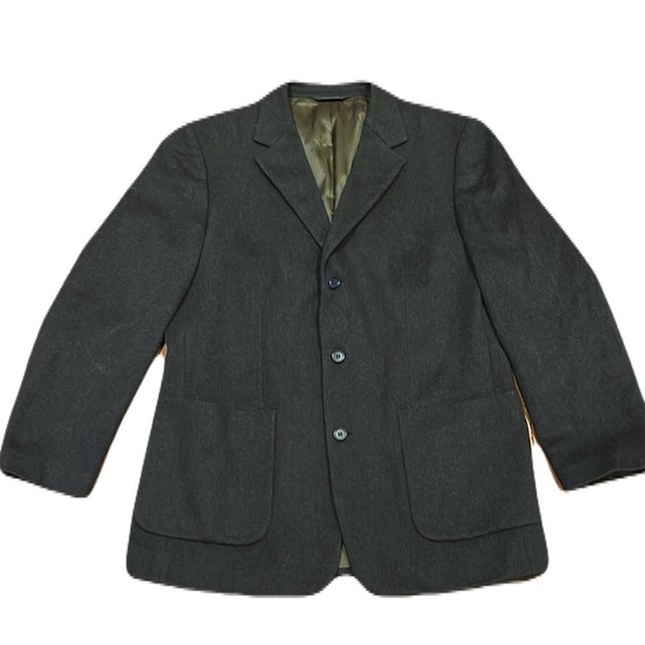 J crew Wool Cashmere Three Buttons Charcoal Grey Blazer Size 42R